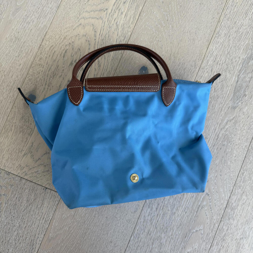 Longchamp Le Pliage Small Tote Bag in Cornflower Blue *Flawed* - Picture 5 of 9